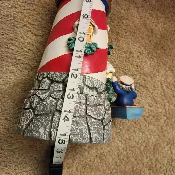 Musical Motion Figurine Lighthouse Box  With Sailor Santa Plays Joy To The World - Picture 5 of 5